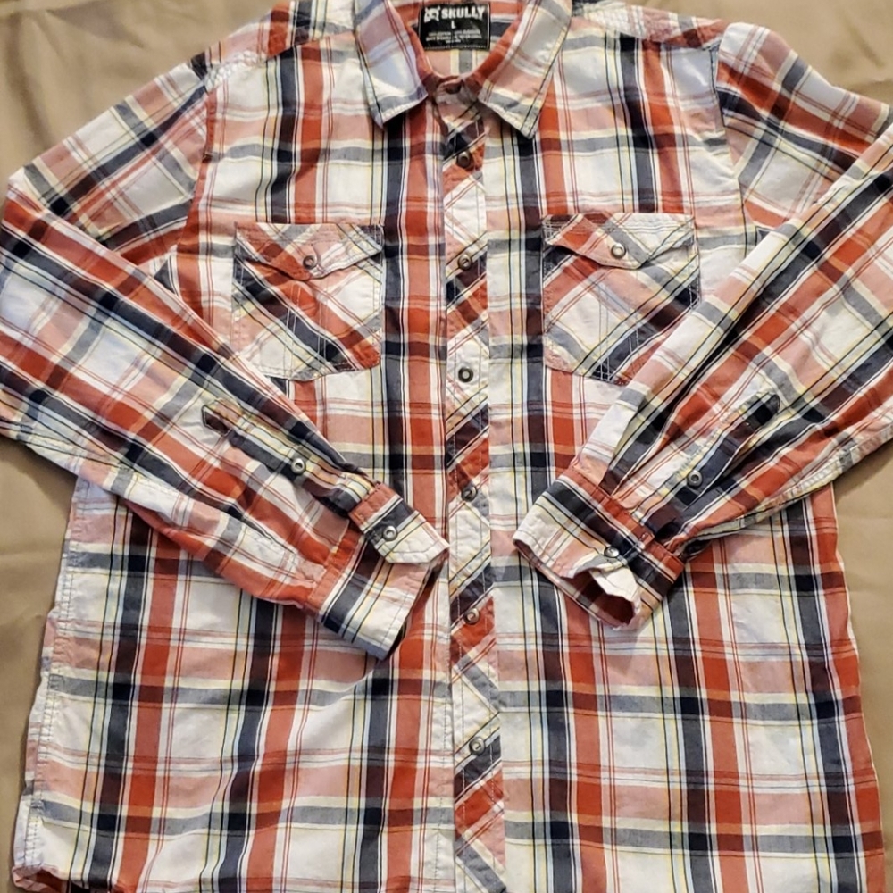 Skully Men's Western Shirt - Picture 2 of 3